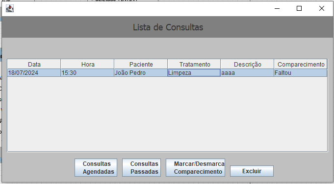 Lista de Consultas